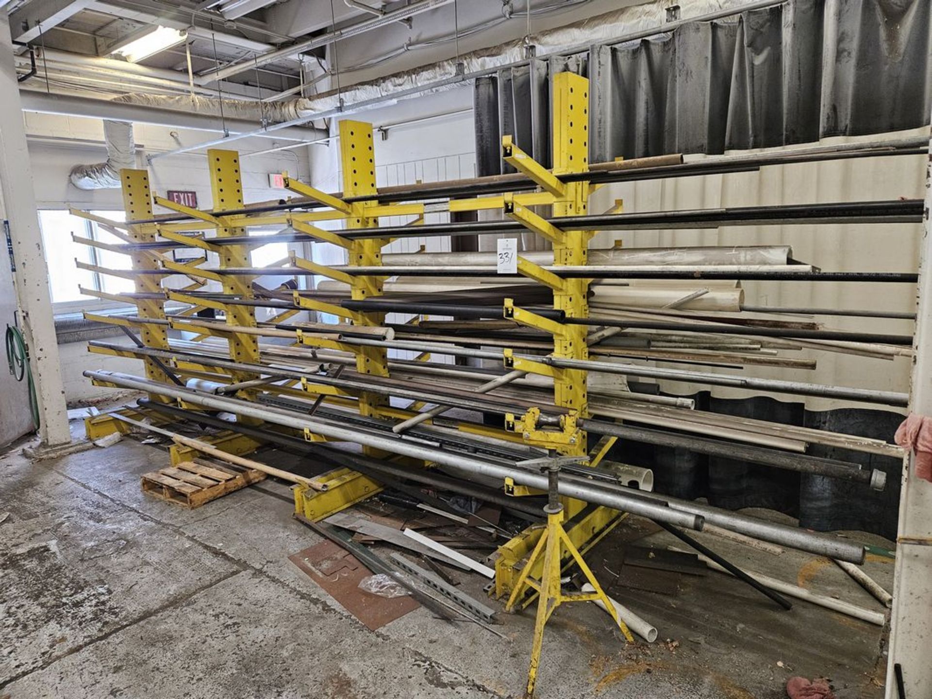 96" x 18" Double Sided Cantilever Material Rack