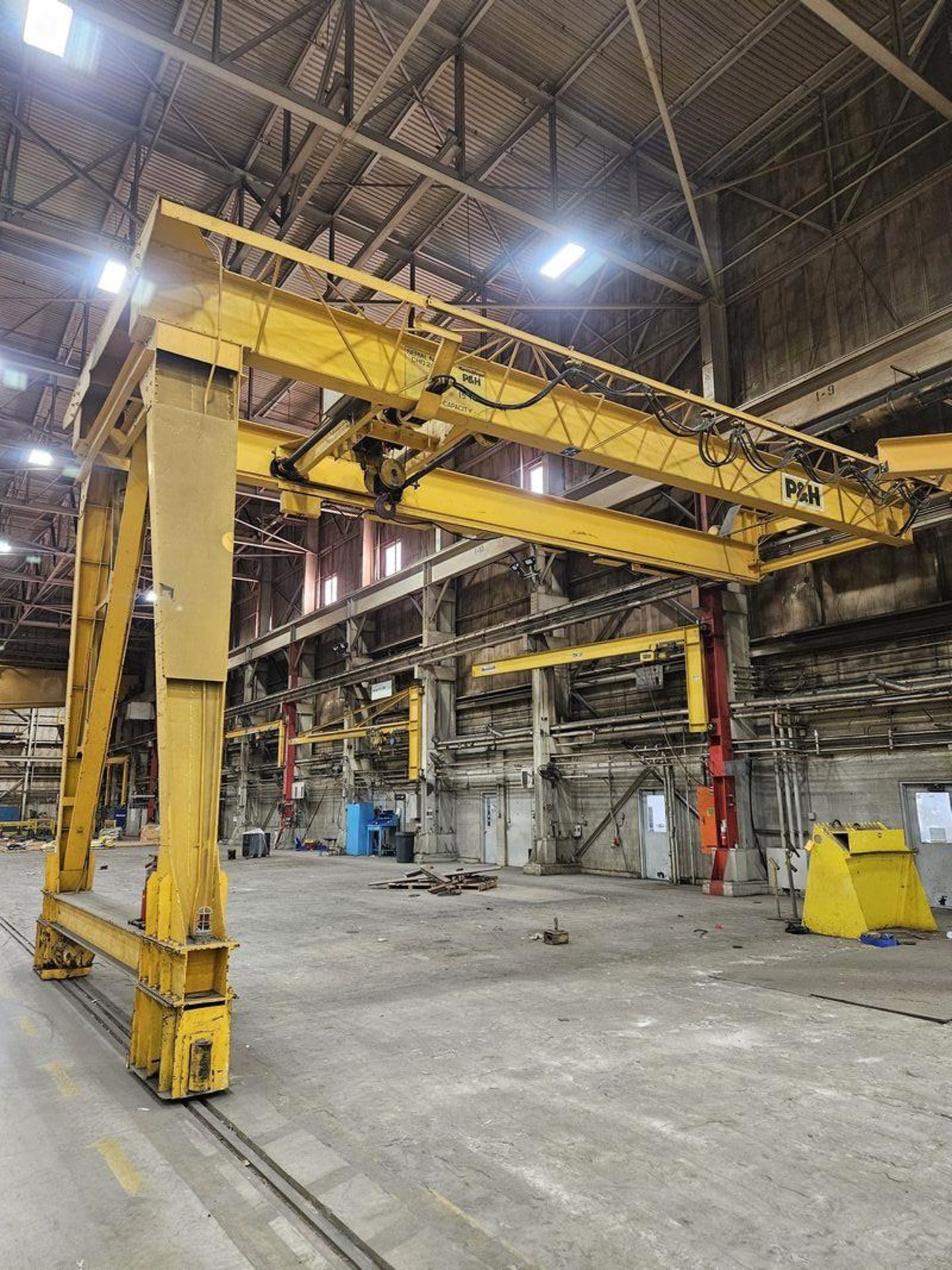 15-Ton P&H Double Girder, Single Leg Traveling Gantry Crane - Image 5 of 6