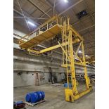 2.5-Ton x 30' Superior Crane Double Girder, Top Riding, Single Leg Traveling Gantry Crane