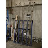 48" Vertical Material Racks with Content of Assorted Steel Tubing