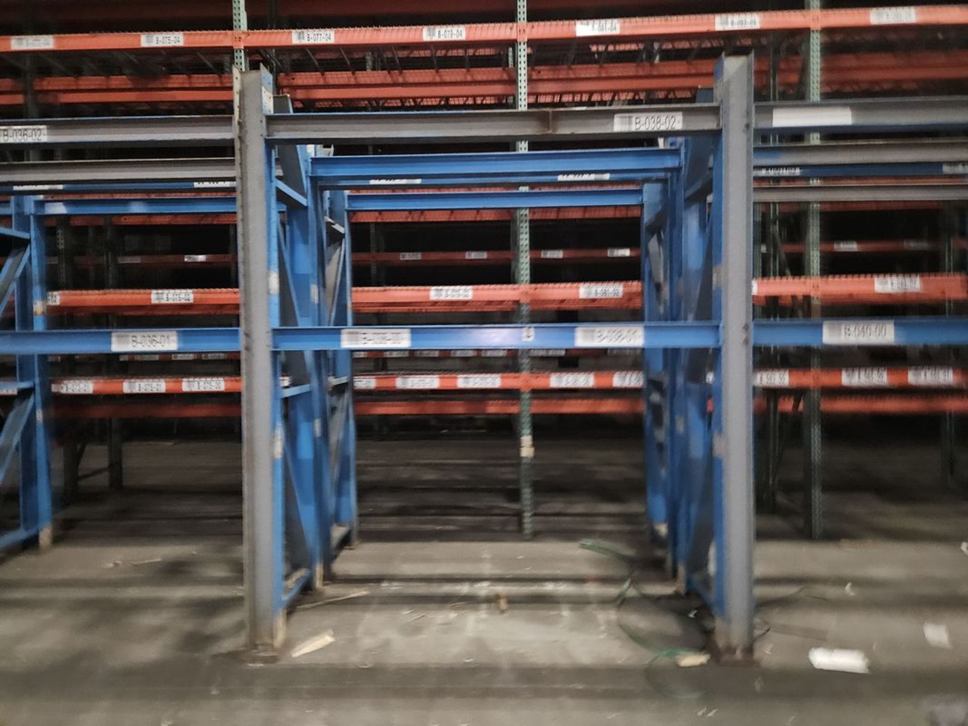 (20) Sections Heavy Duty Bolt Together Pallet Racking 36" x 126" Uprights with 8' Cross Beams - Image 2 of 2