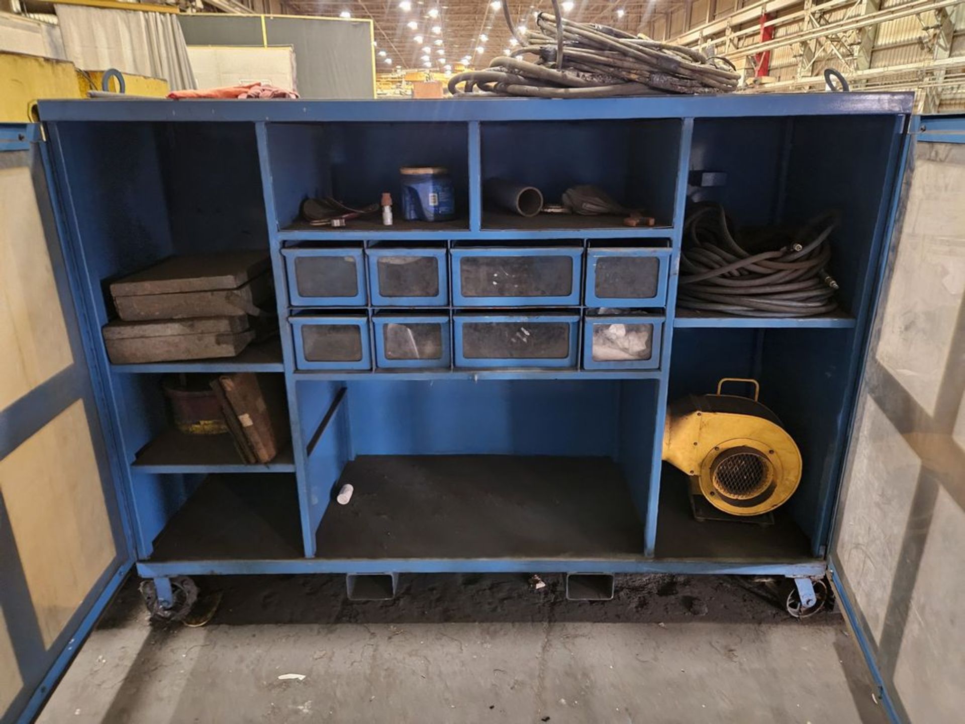 86" x 28" x 56" Heavy Duty 2-Door Cabinet on Wheels - Image 2 of 2