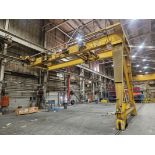 15-Ton P&H Double Girder, Single Leg Traveling Gantry Crane