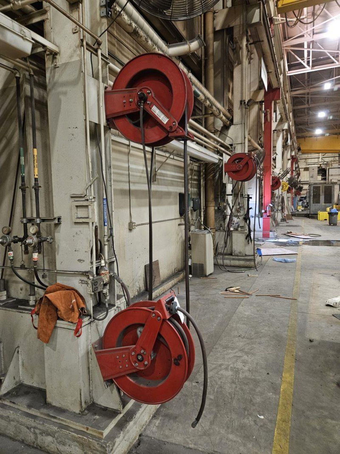 (2) Torch Hose Reels and (8) Air Hose Reels