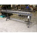 (2) 12" W x 10' L Gravity Roll Bar Conveyor Sections