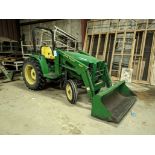 John Deere 4300 Tractor, S/N LV4300C435419, 2001, with 420 Front End Loader Attachment