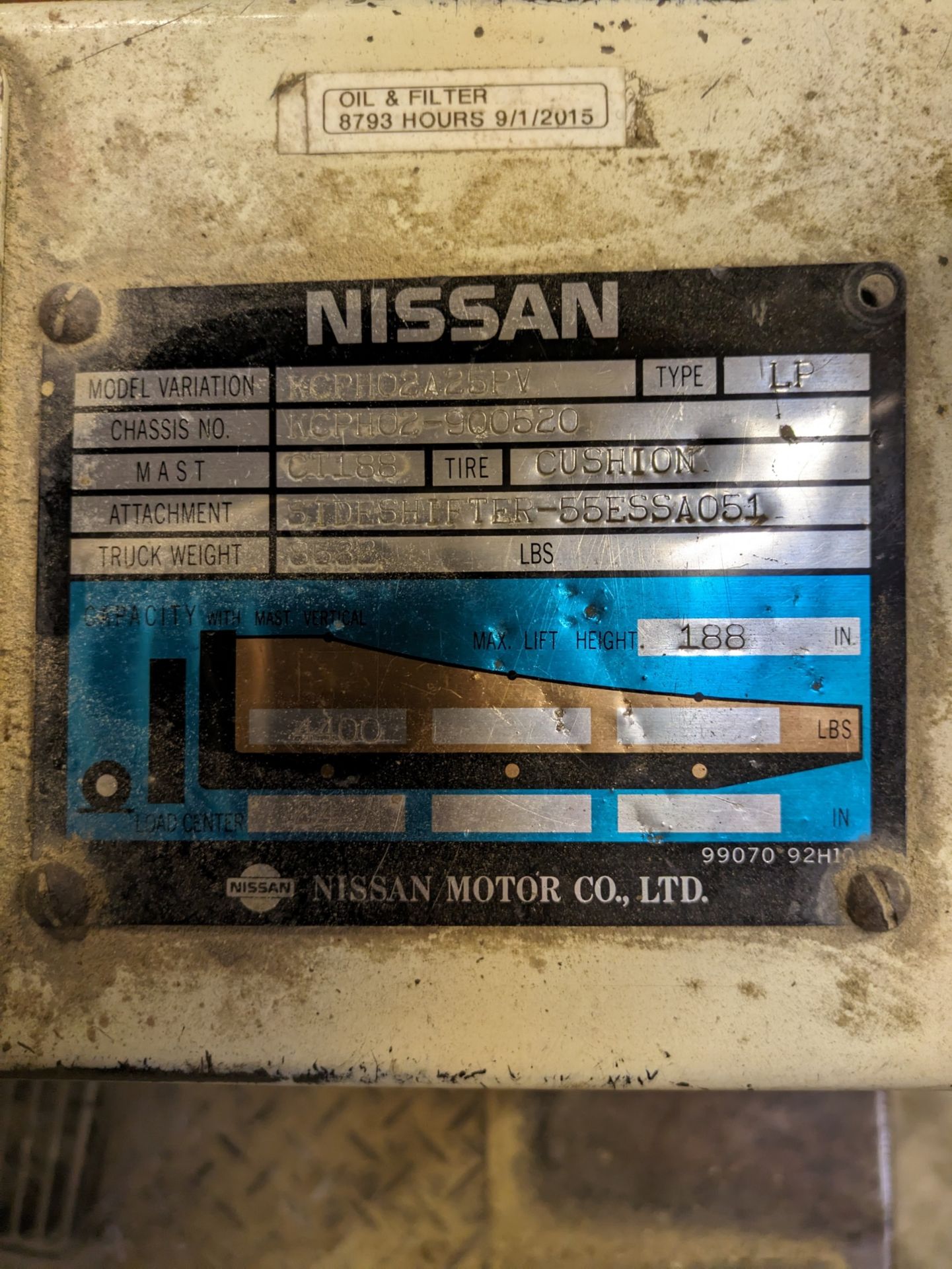 Nissan KCPH02A25PV, 4,400-Lb. Capacity LPG Sit-Down Forklift - Bild 5 aus 7