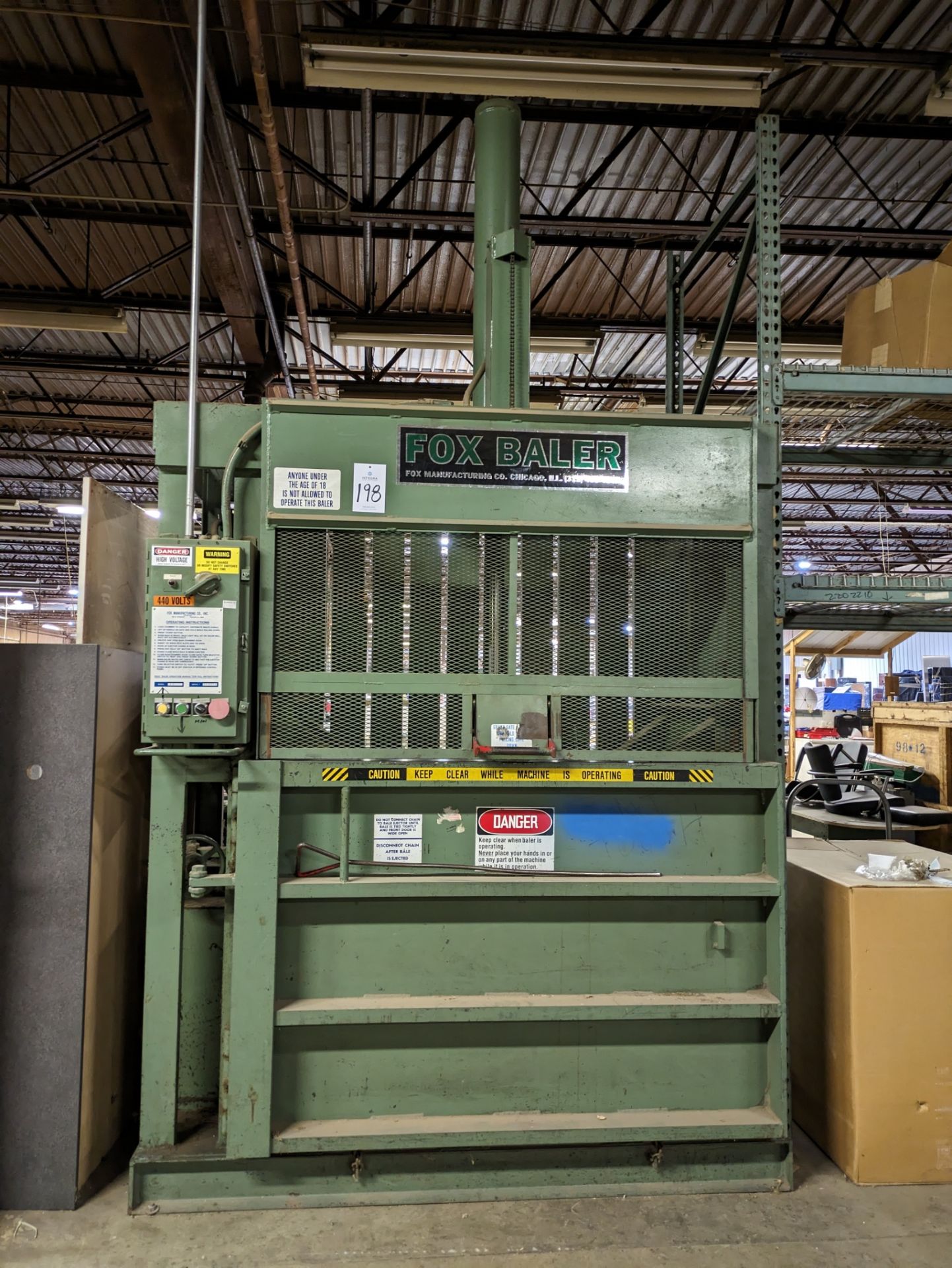 Fox 60 Vertical Hydraulic Cardboard Baler