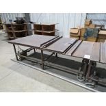 (2) 50" x 96" Heavy Duty Metal Work Transfer Tables