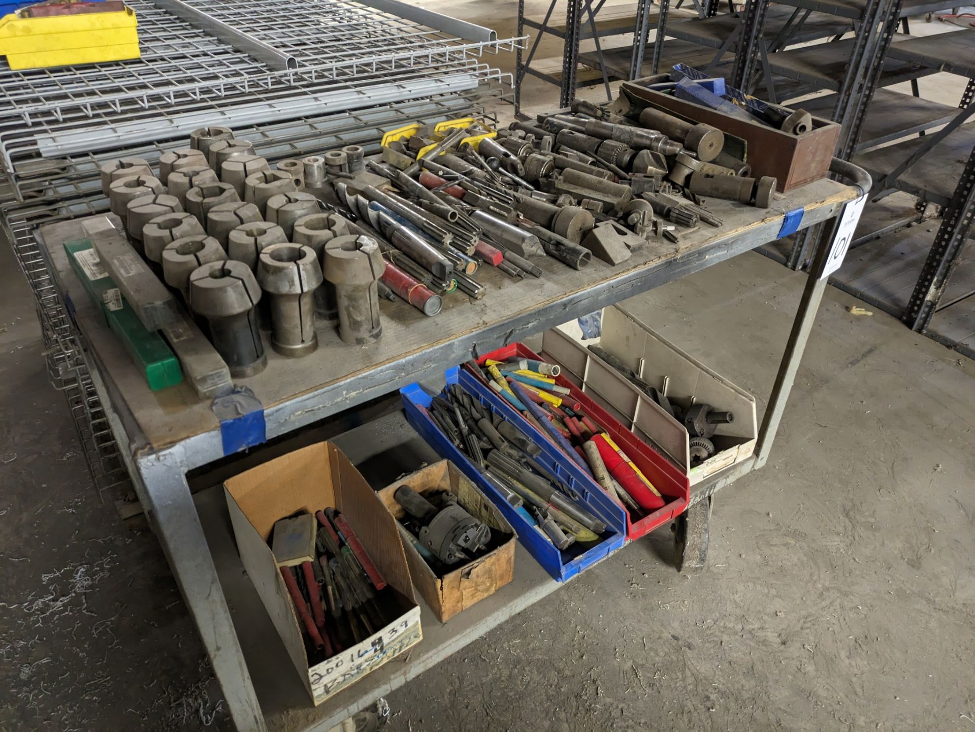 Cart of Assorted End Mills, Reamers, Drill Bits, Collets, Etc. - Image 4 of 4