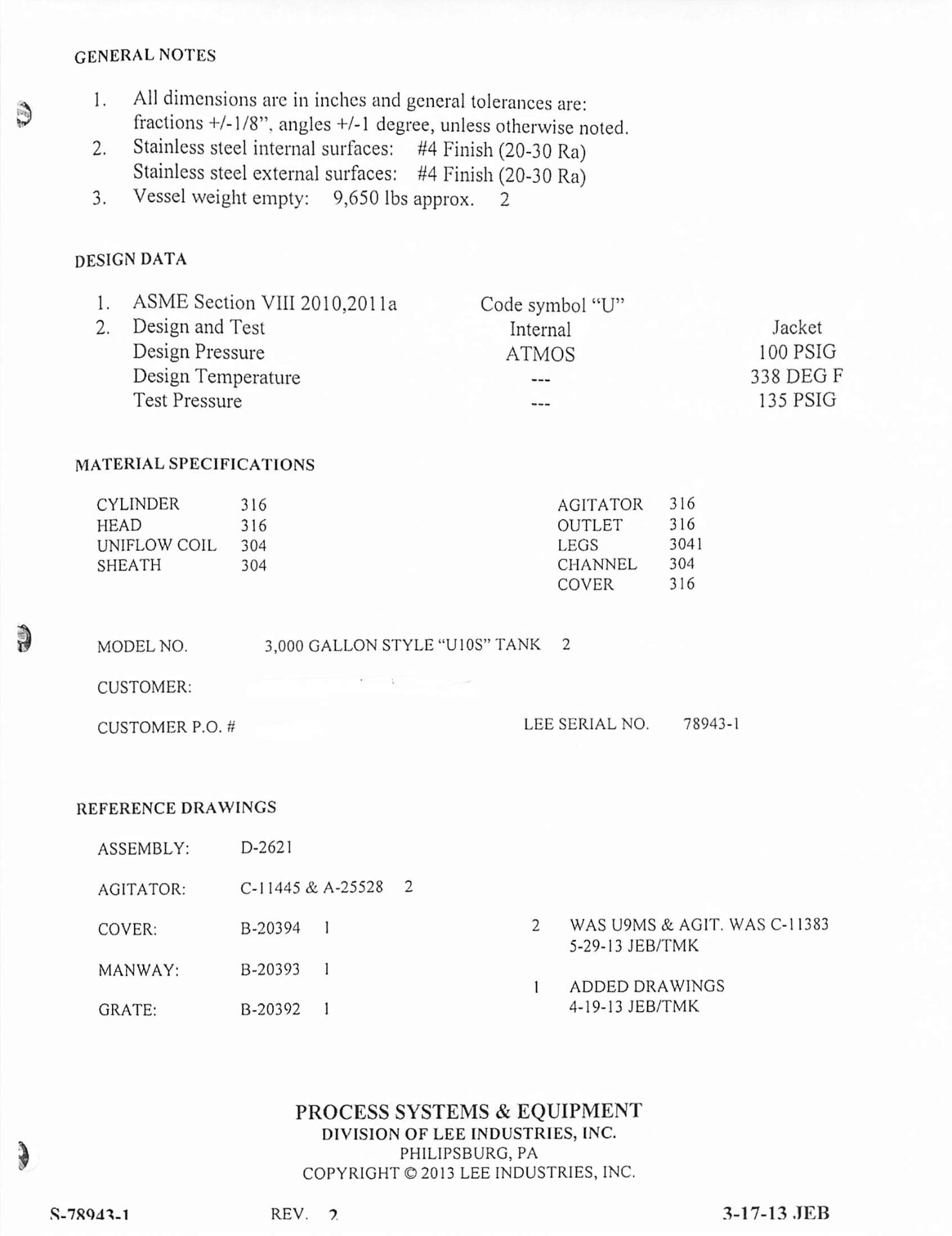 Lee Industries 3000U10S 3000-Gallon Stainless Steel Jacketed Kettle - Image 15 of 15