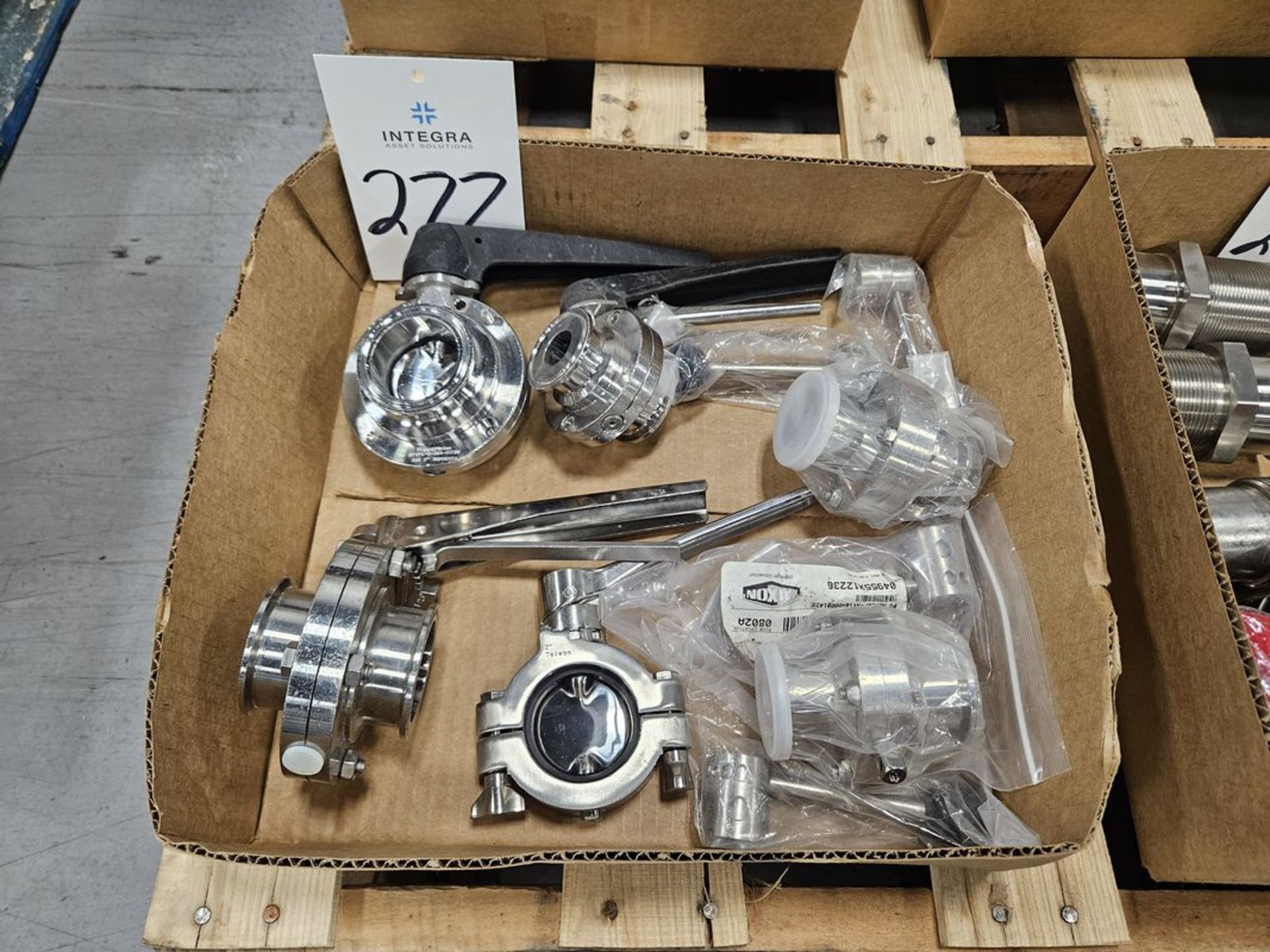 (6) Assorted Stainless Steel Butterfly Valves