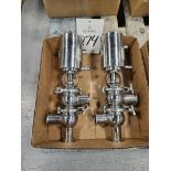 (2) TPT Stainless Steel 1-12" Tri-Clanp Diverter Valves