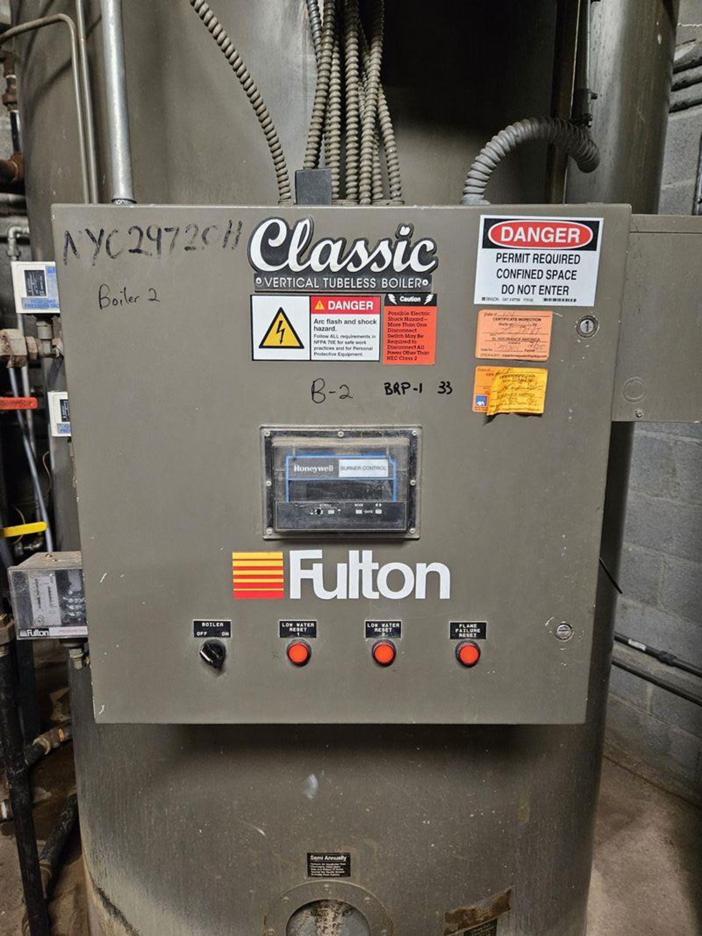 Fulton FB-050-A Gas Fired Vertical Tubeless Boiler - Image 2 of 3