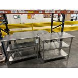 (3) Assorted Stainless Steel Tables