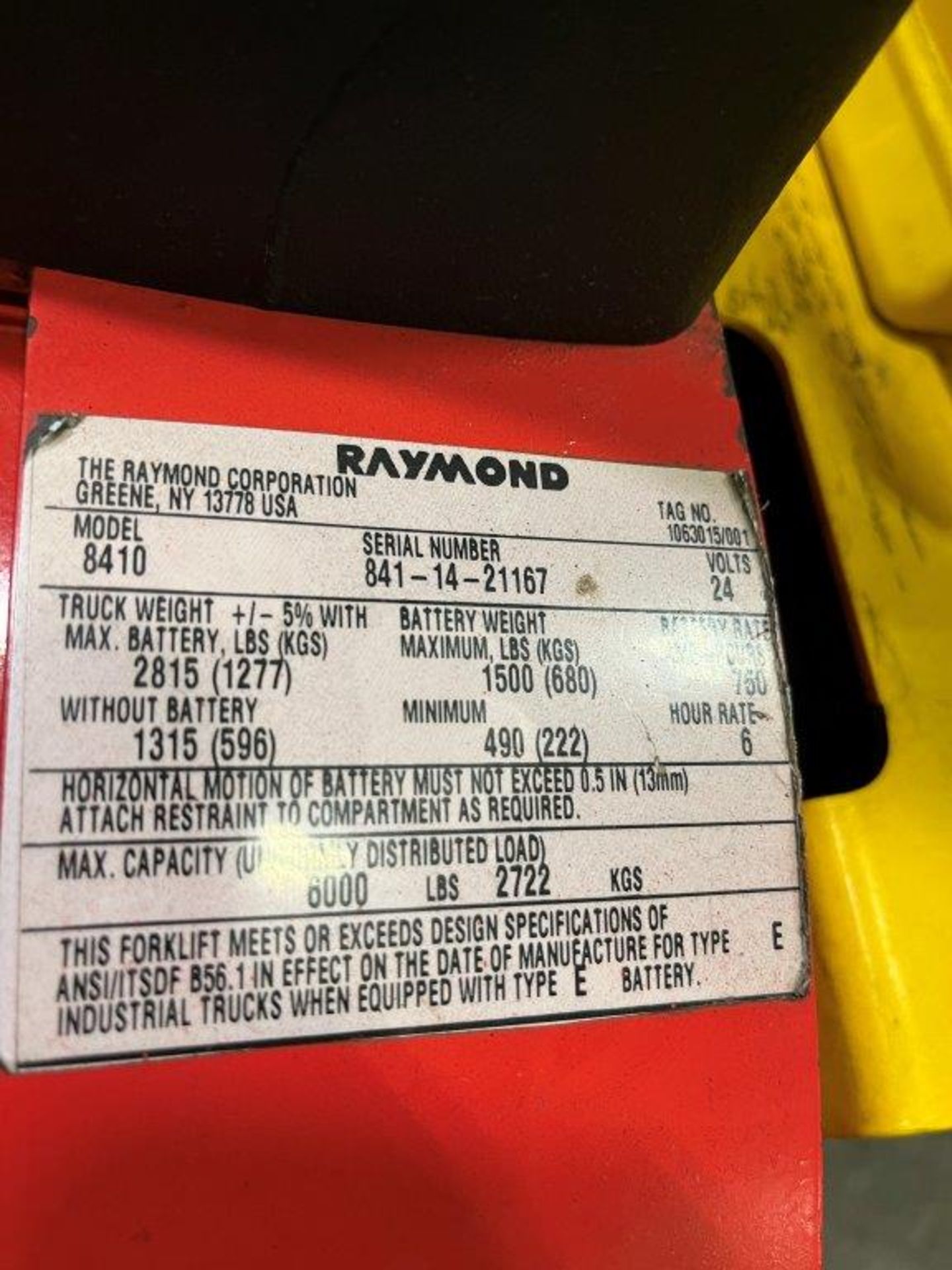 Raymond 8410 6,000-Lb Capacity Walkie Electric Pallet Jack - Image 4 of 4