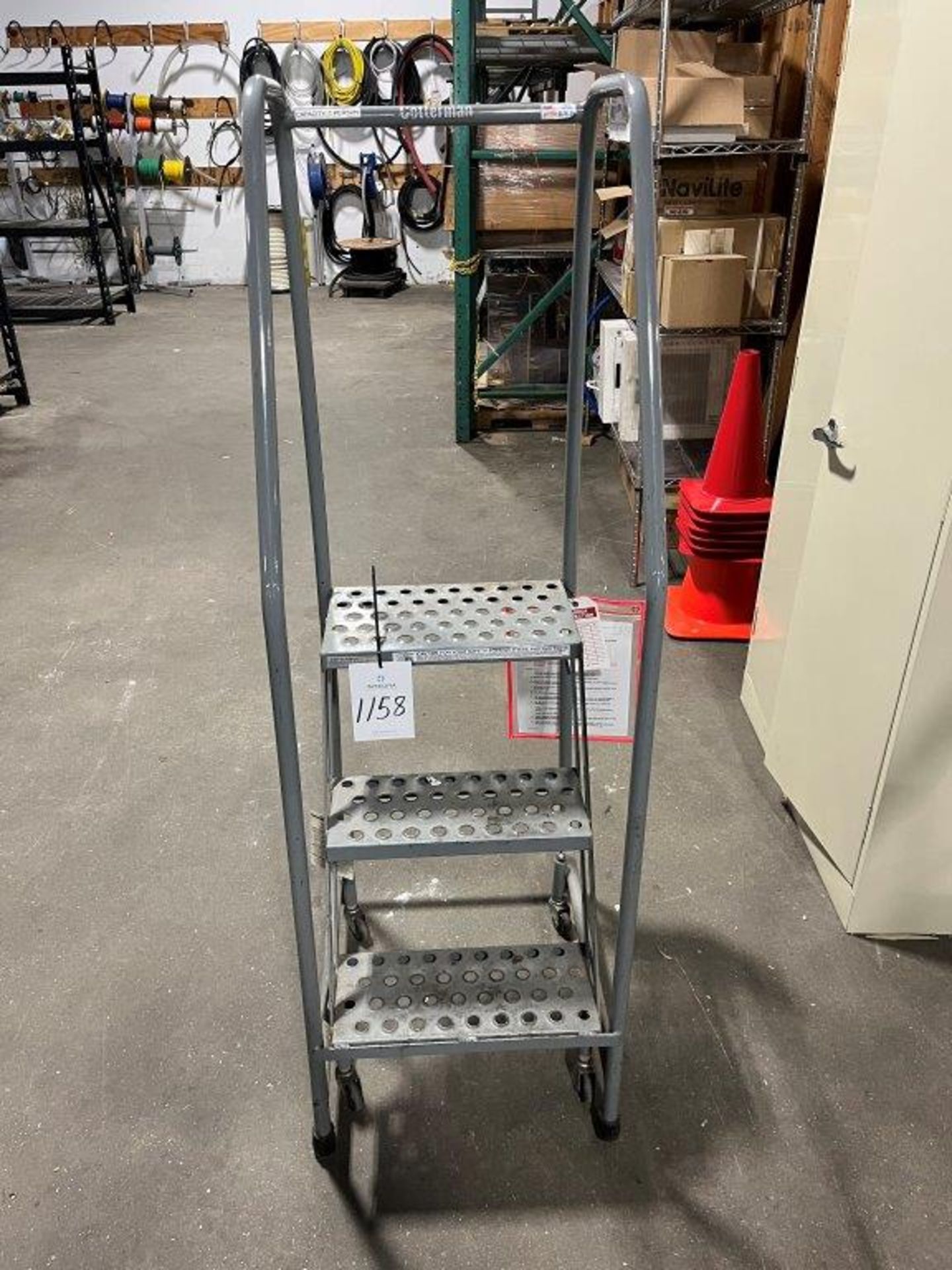 Cotterman 3-Step Mobile Safety Ladder 450-Lb Capacity