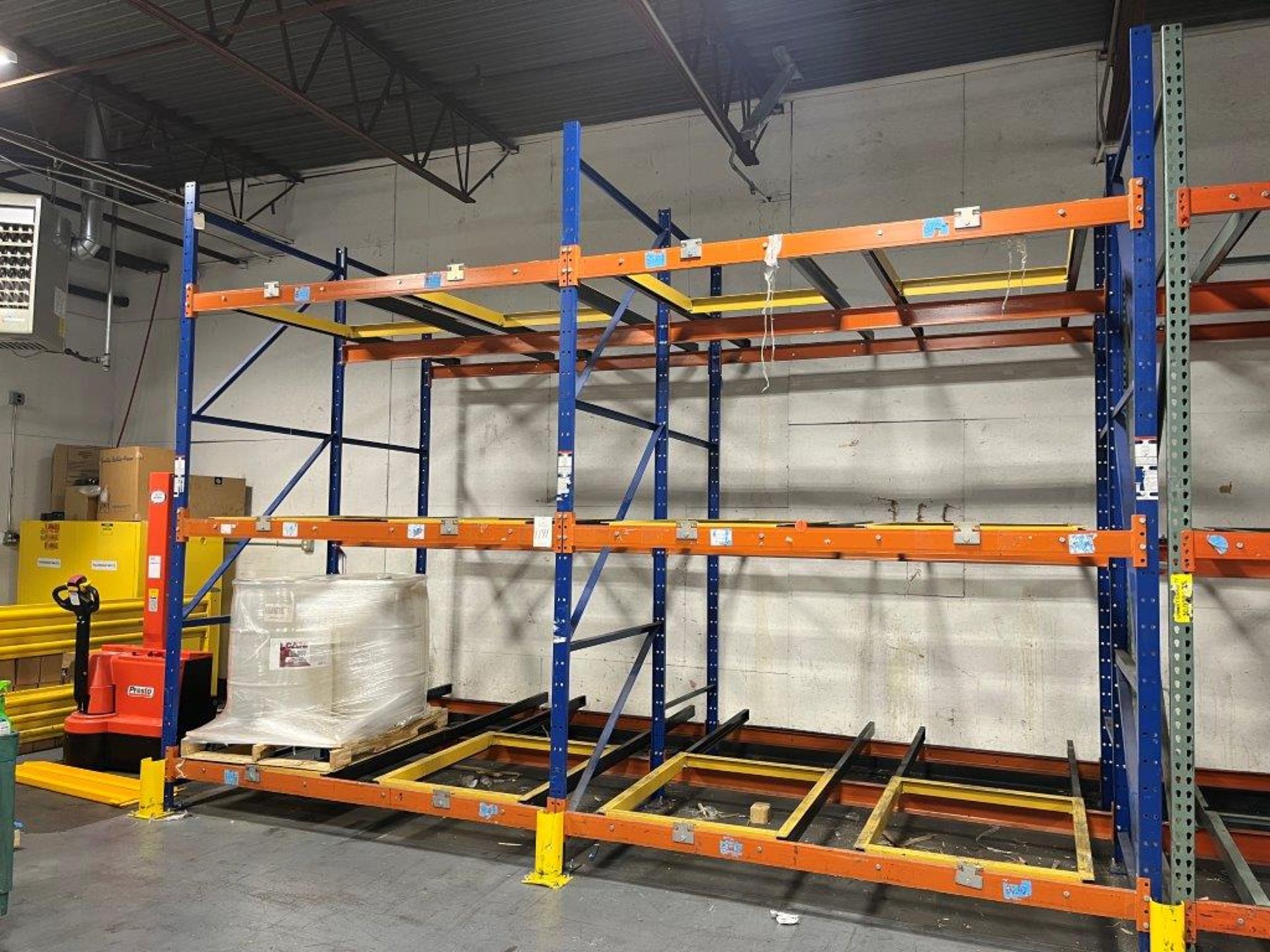 (2) Sections Advance Storage Products LoPro Push Back Racking System