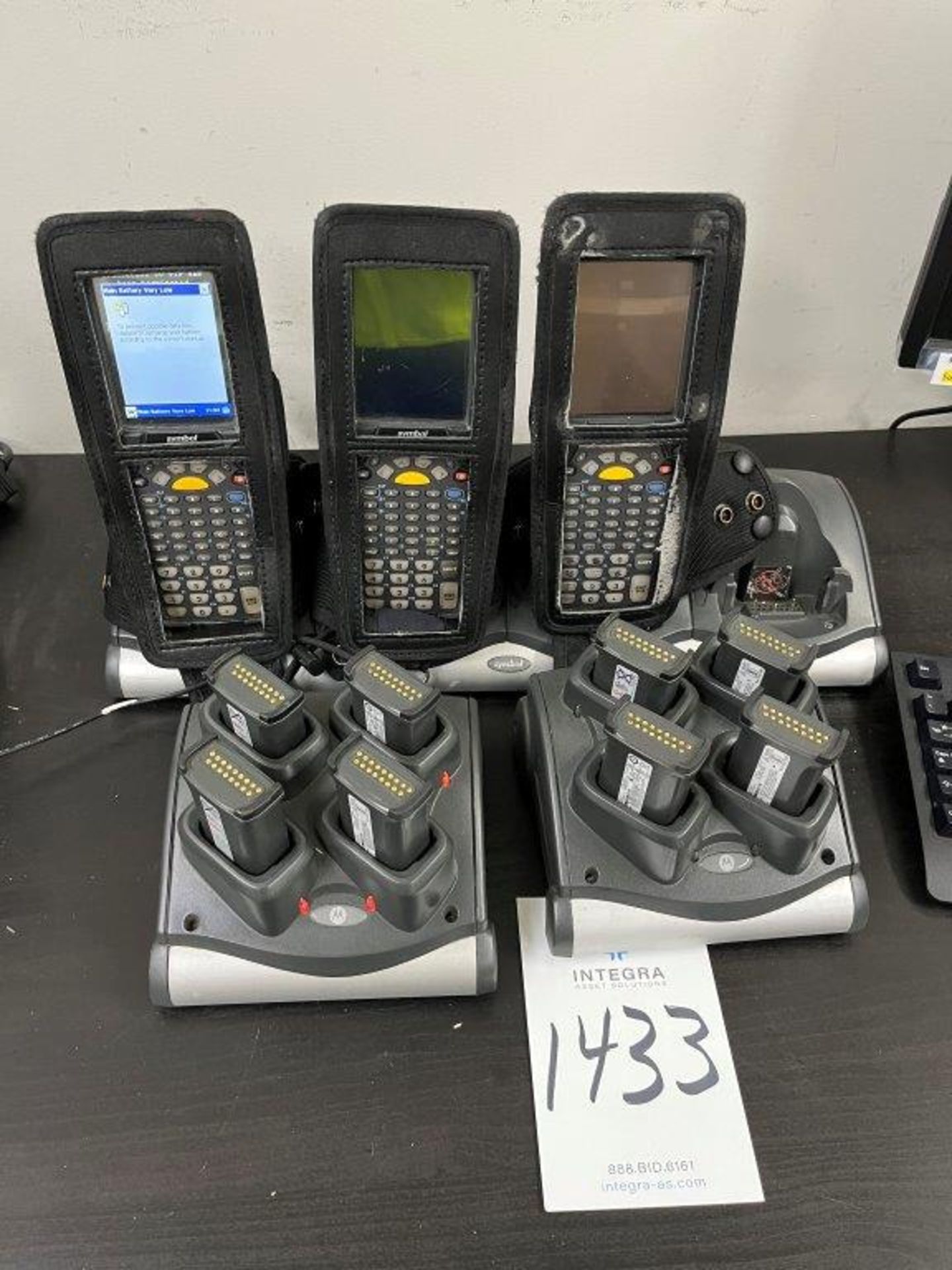 (3) Symbol MC92ND Barcode Scanners, with Spare Batteries and Chargers