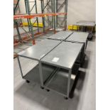 (4) Metal Shop Carts 48" x 24" Top