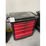 Rubbermaid Mobile Plastic 5-Drawer Tool Cabinet