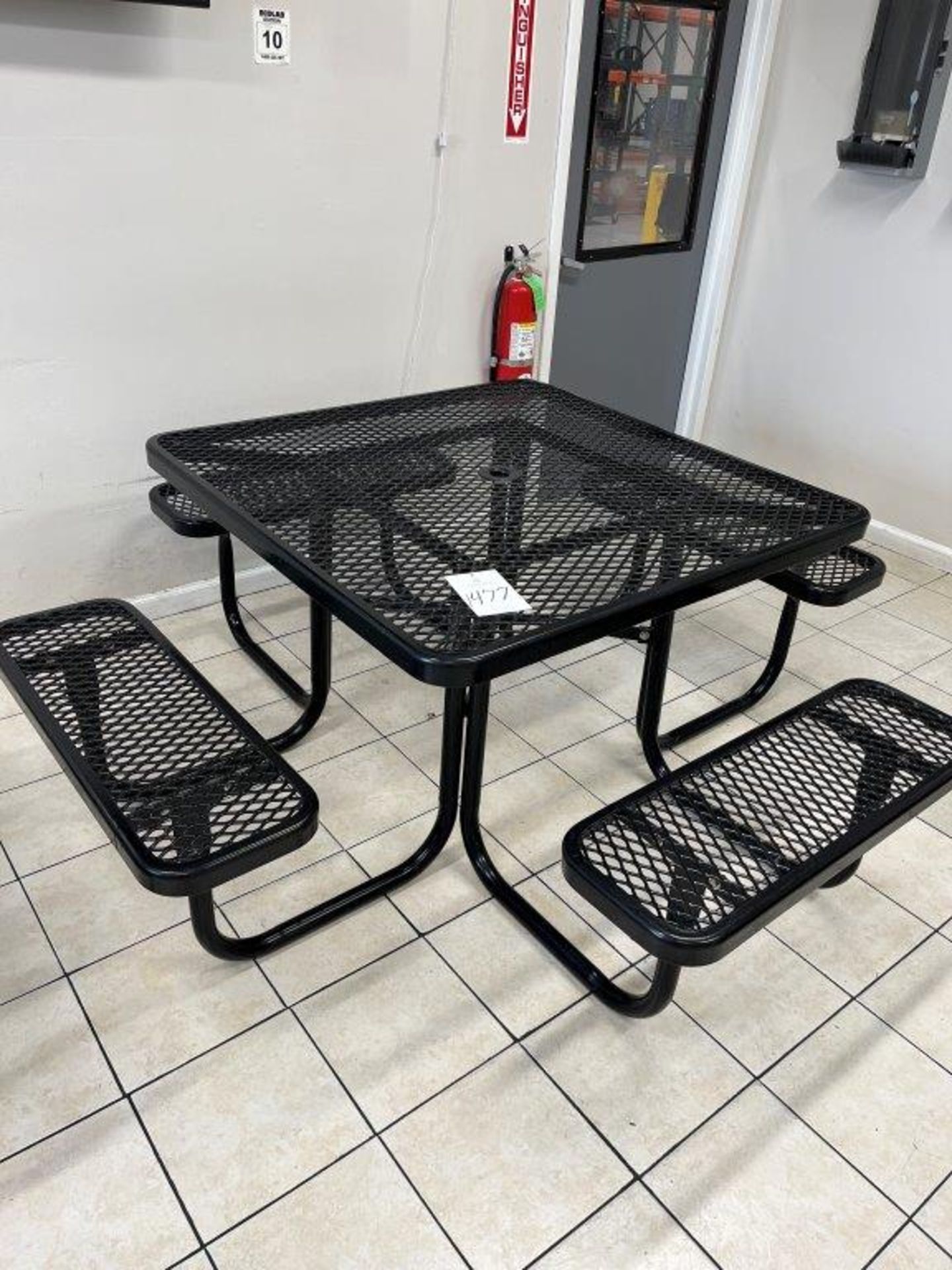 Uline 46" x 46" Rubber Coated Picnic Table