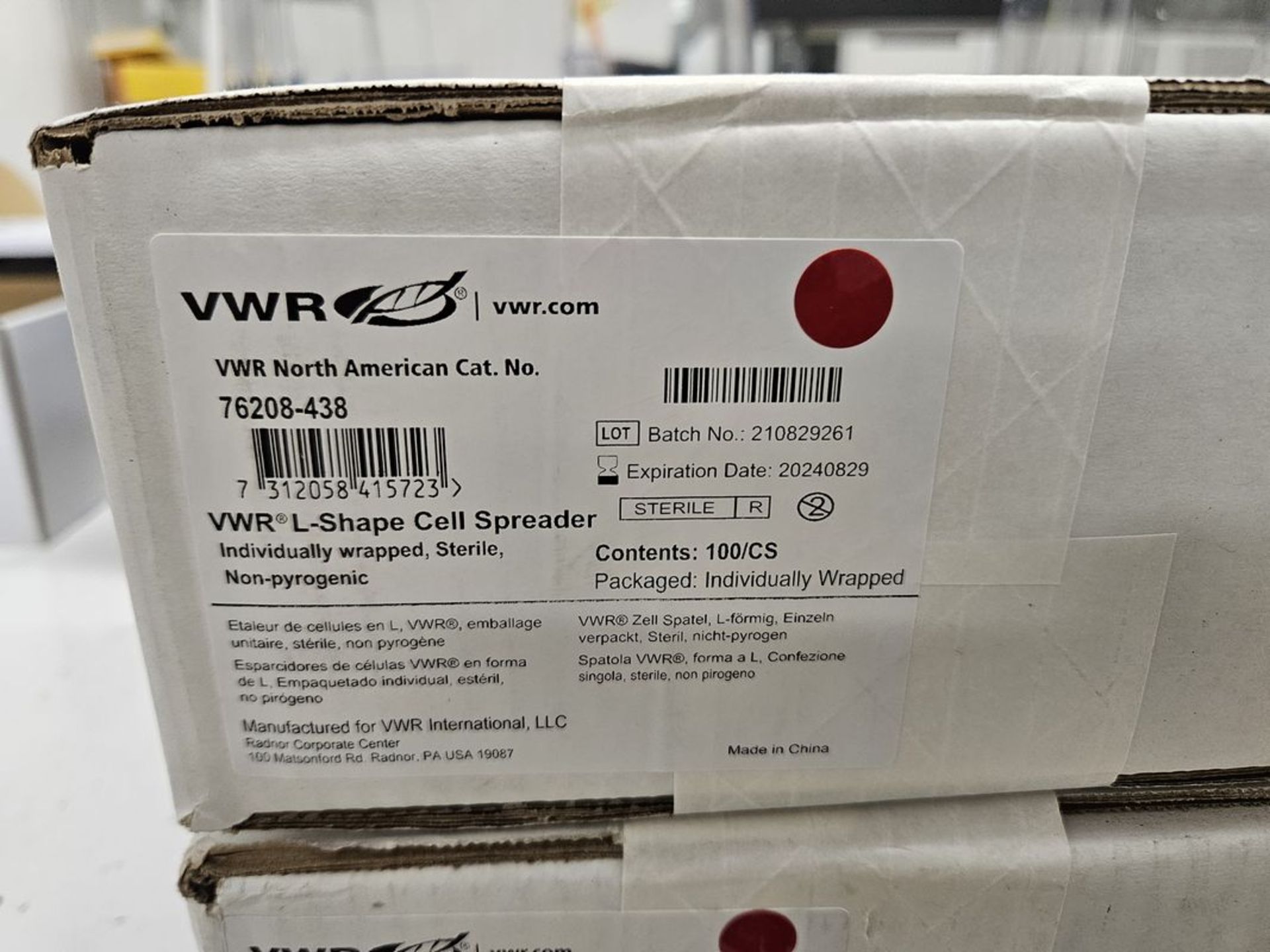 (4) Cases of 100 VWR 76208438 L-Shape Cell Spreaders - Image 2 of 2