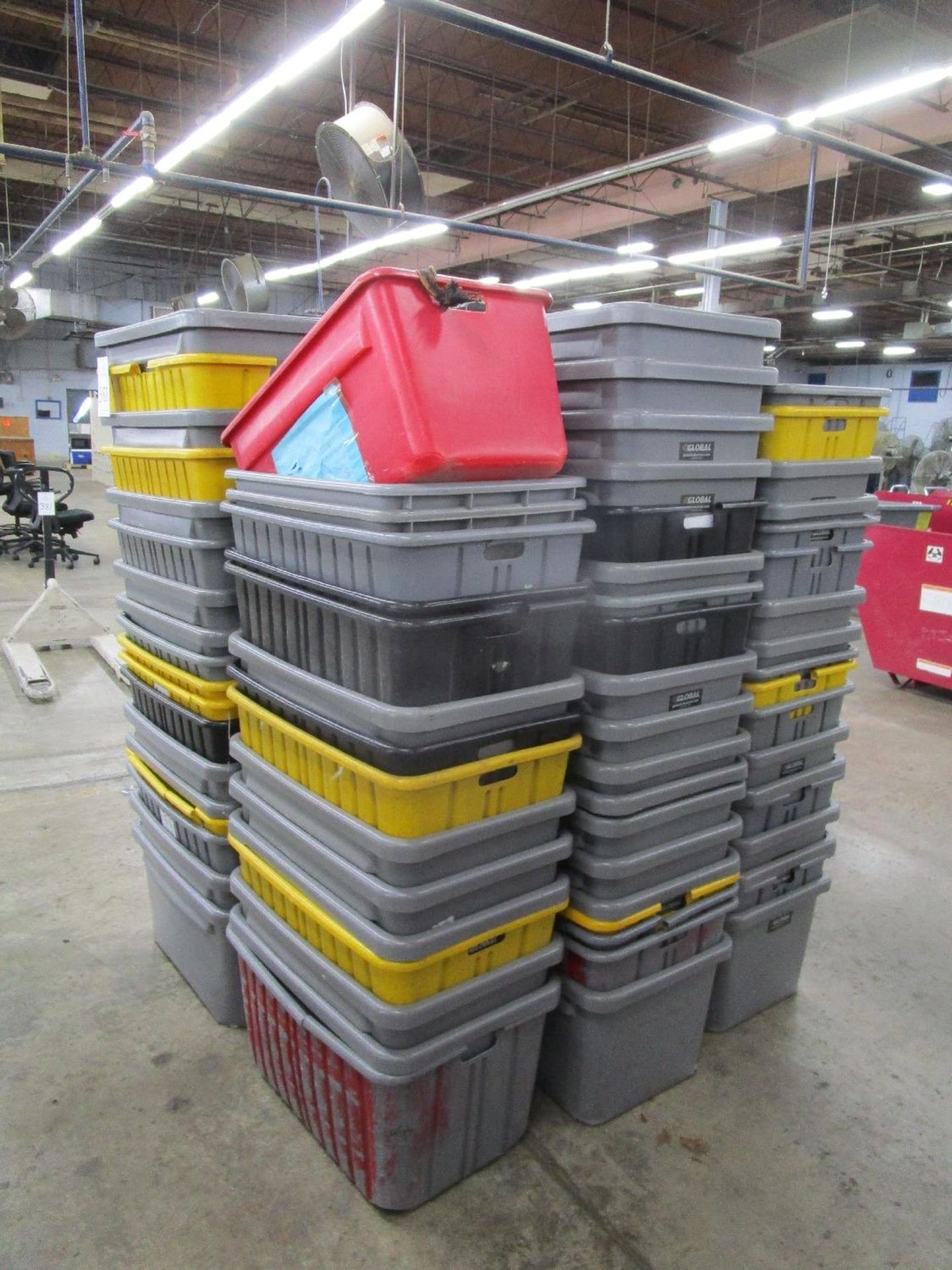 Lot of Stackable Plastic Bins - Image 2 of 2