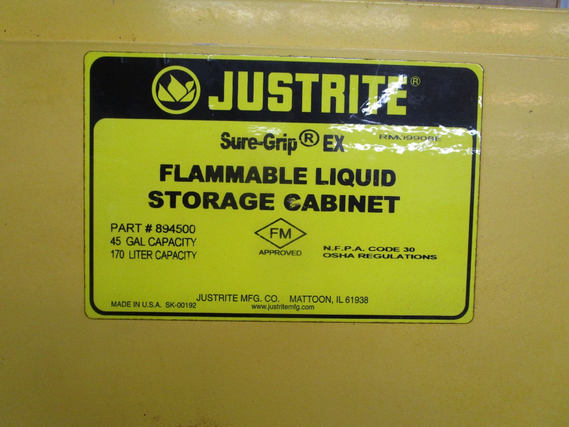 Justrite 894500 45-Gallon Capacity Saftey Storage Cabinet - Image 2 of 3