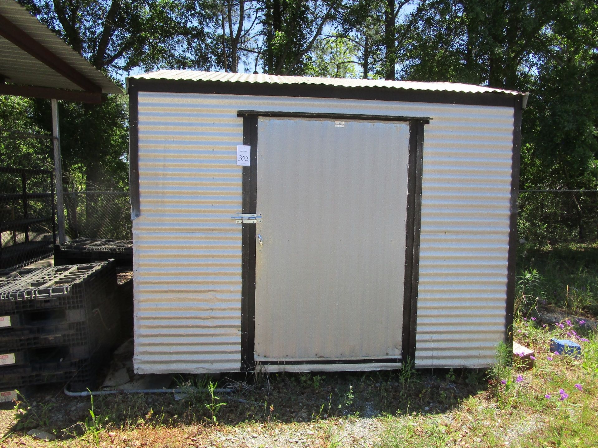 10' x 10' Corrugated Metal Storage Shed with Contents