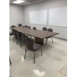 52" x 12' Conference Table with (17) Chairs