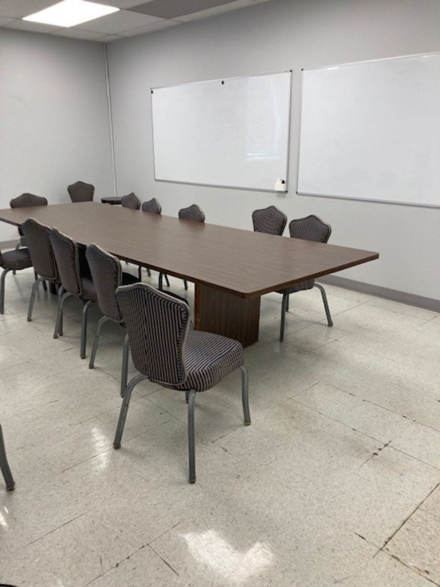 52" x 12' Conference Table with (17) Chairs