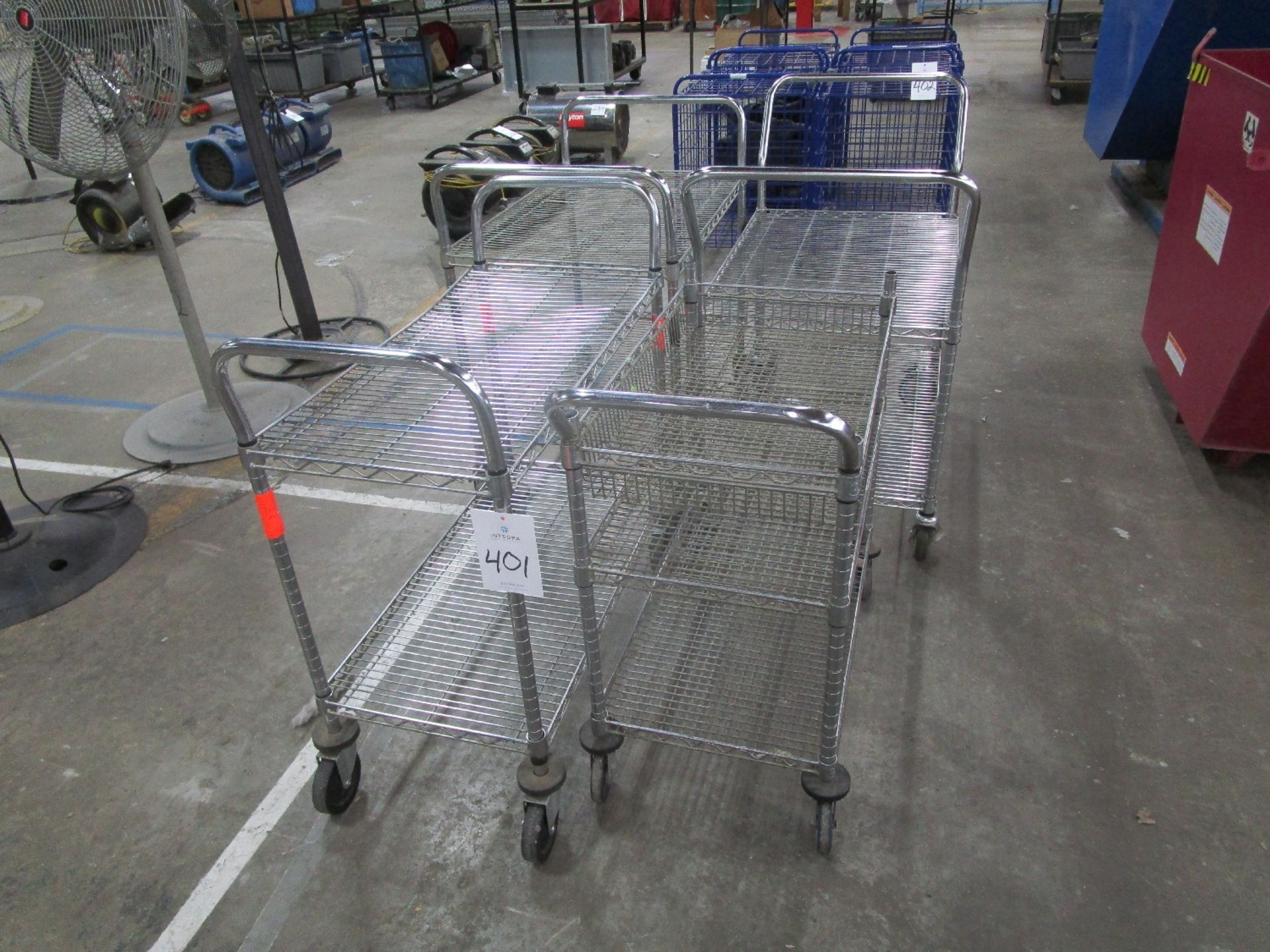 (4) Wire Basket Carts