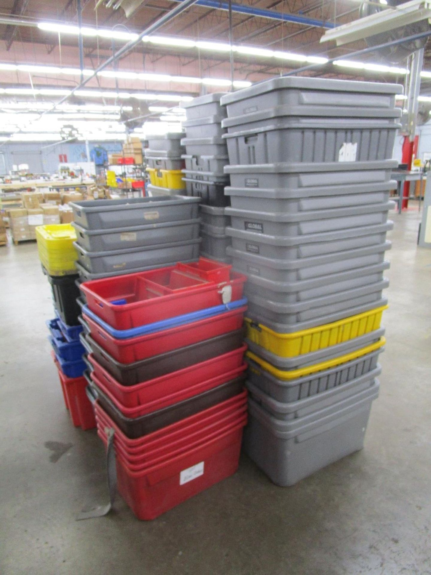 Lot of Stackable Plastic Bins - Image 2 of 2