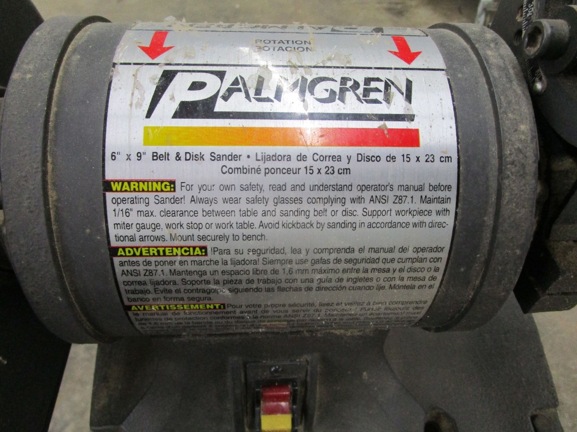 Palmgren 6" x 9" Belt & Disk Sander - Image 3 of 3