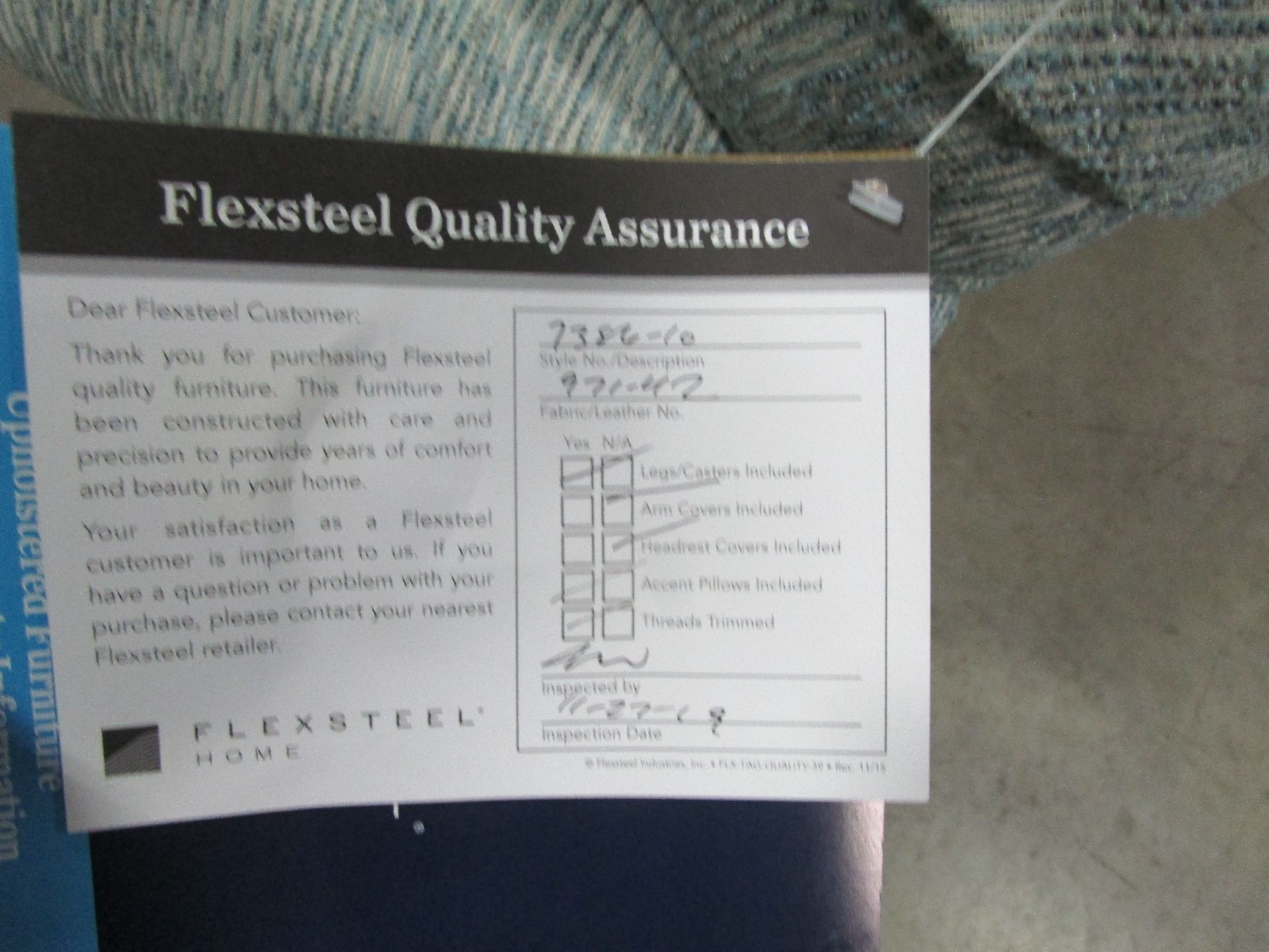 Flexsteel 7836-10 Chair with Fabric Upholstery - Image 2 of 2