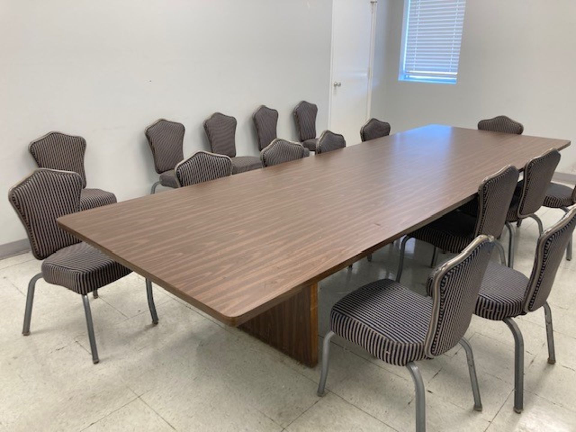 52" x 12' Conference Table with (17) Chairs - Image 2 of 2