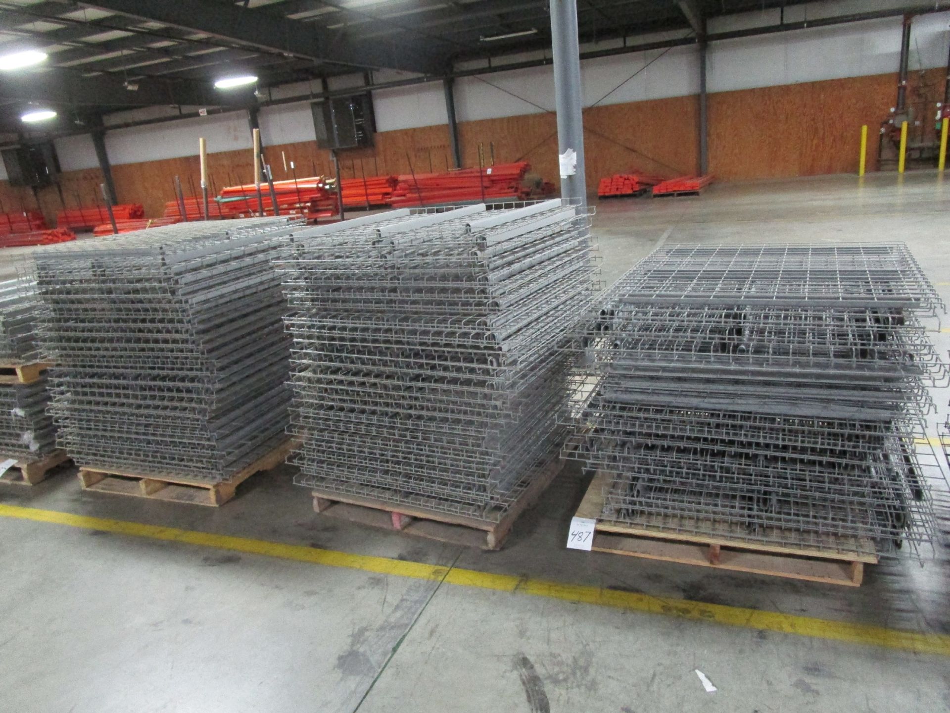 (3) Pallets of 47" Metal Wire Decking