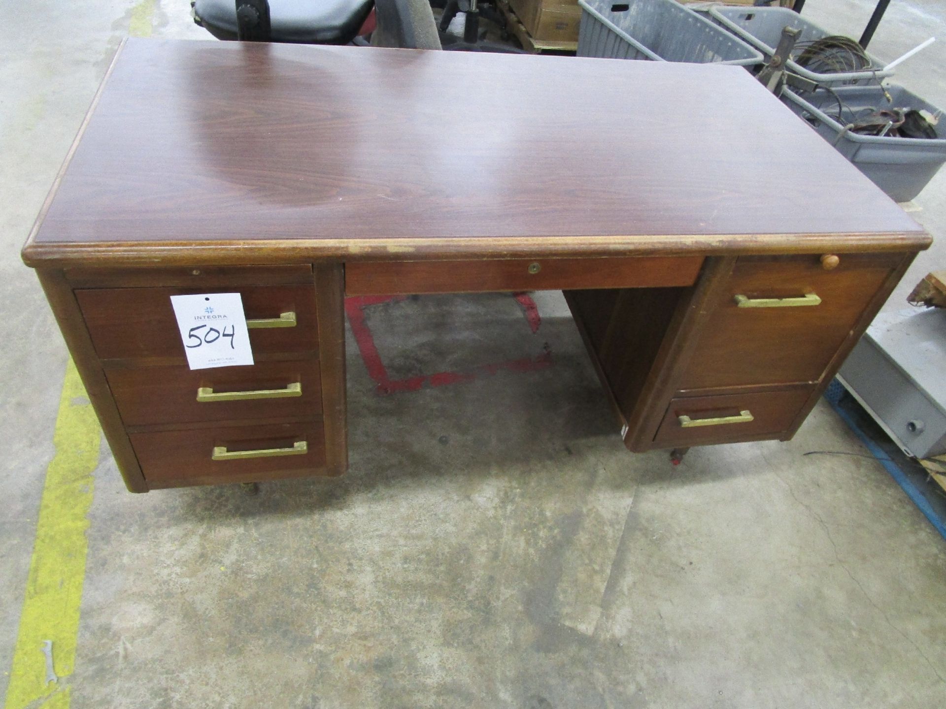 Lot of (2) Shop Desks - Image 2 of 2