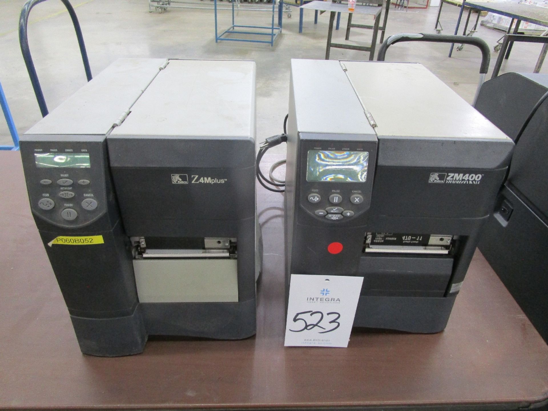 (2) Zebra ZM400 Label Printers