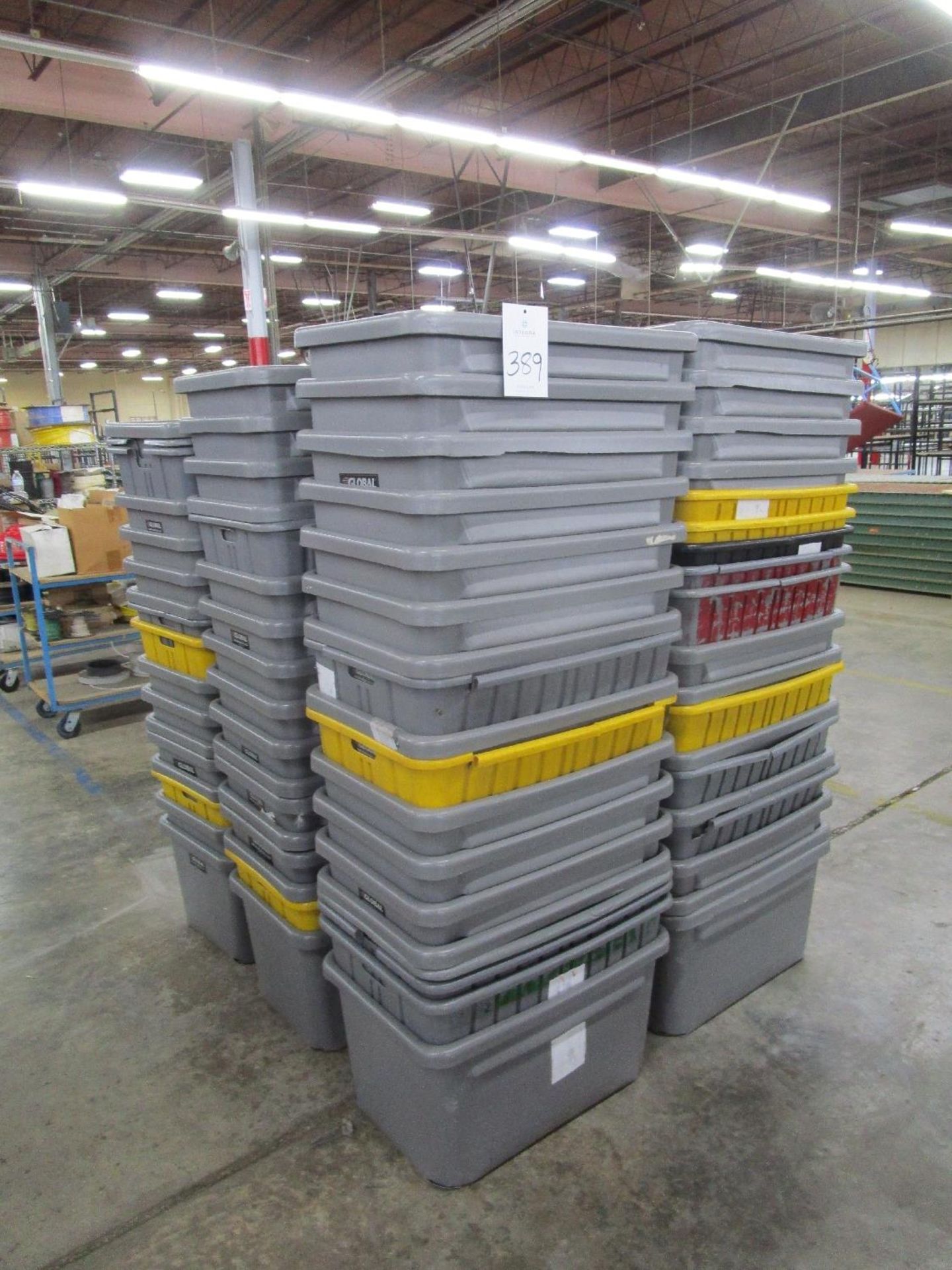 Lot of Stackable Plastic Bins