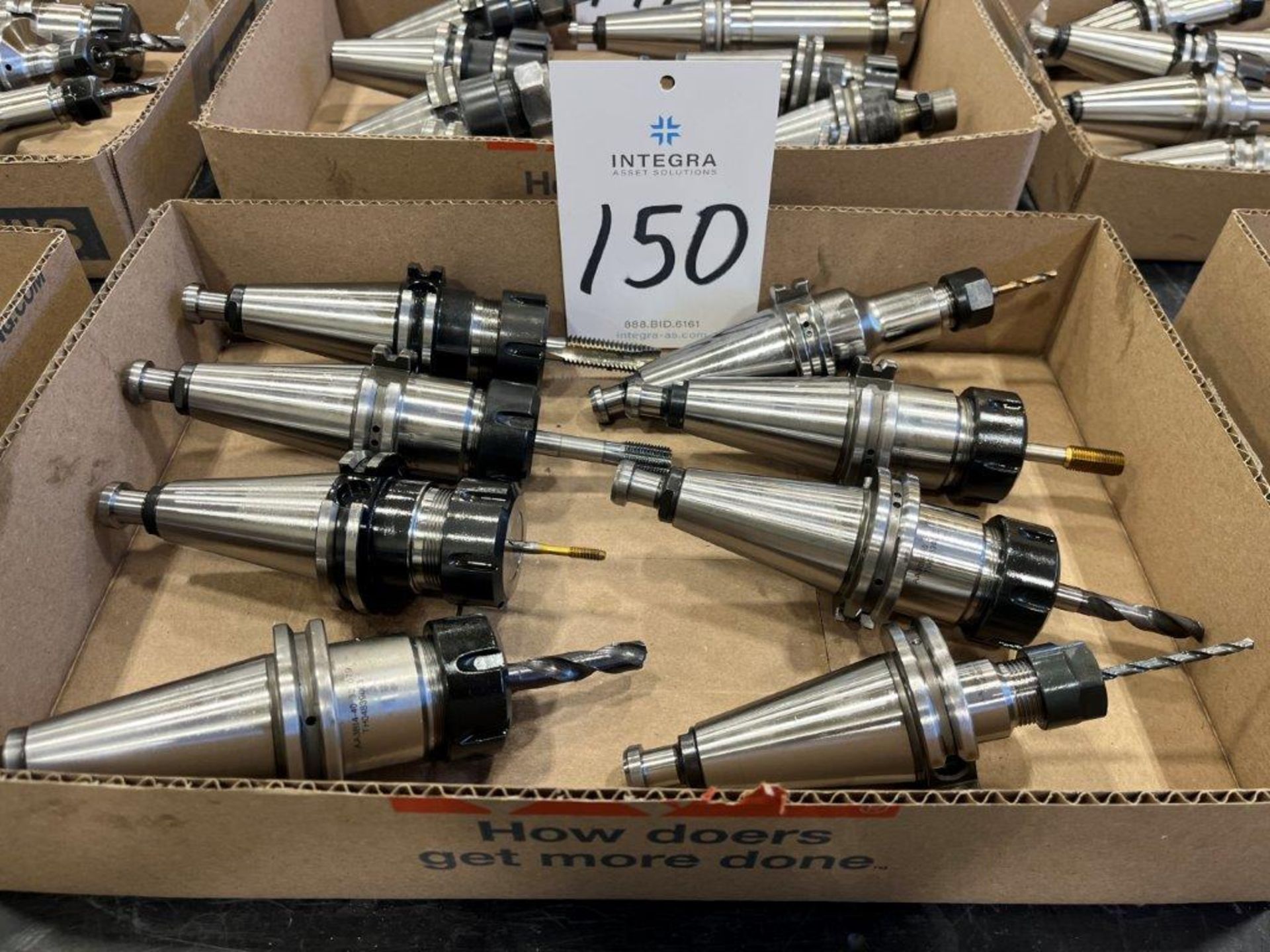 (8) Cat 40 Collet Type Tool Chucks