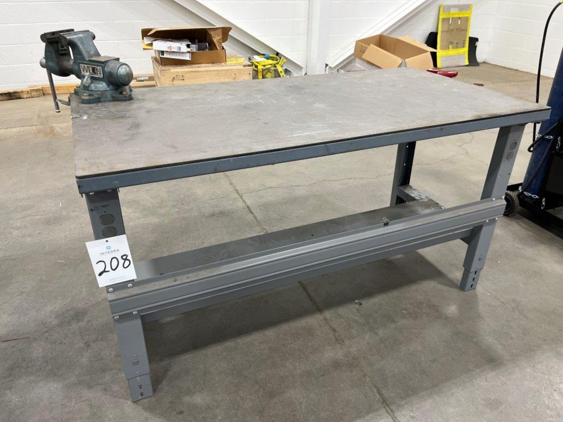 Steel Top Table with Wilton 6" Swivel Base Bench Vise