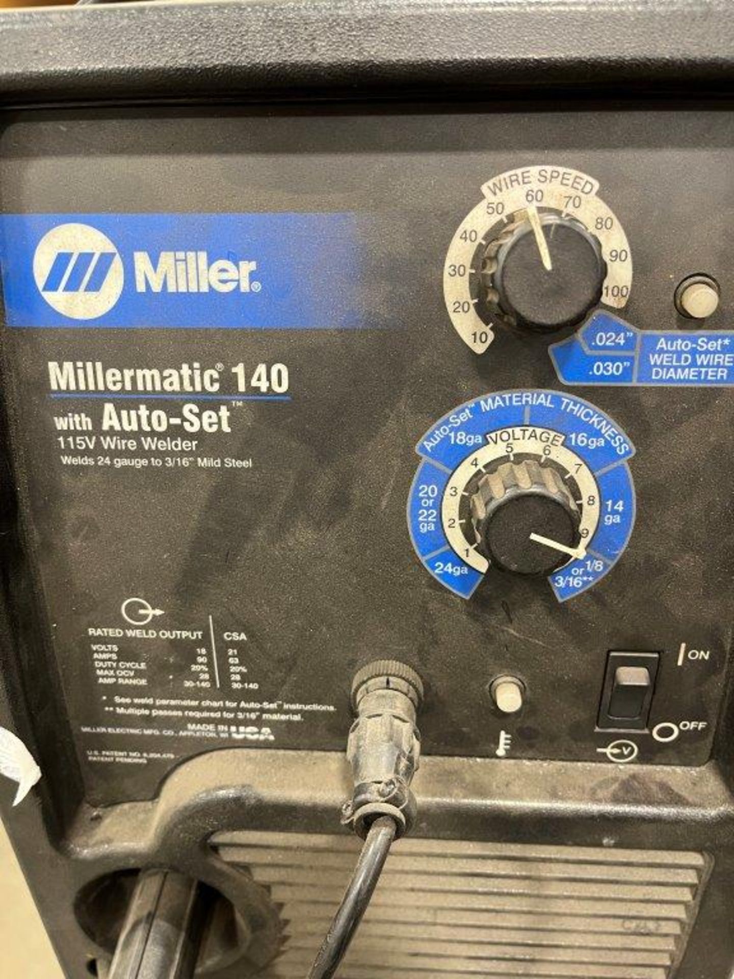 Millermatic 140 with Auto-Set Mig Welder - Image 2 of 2