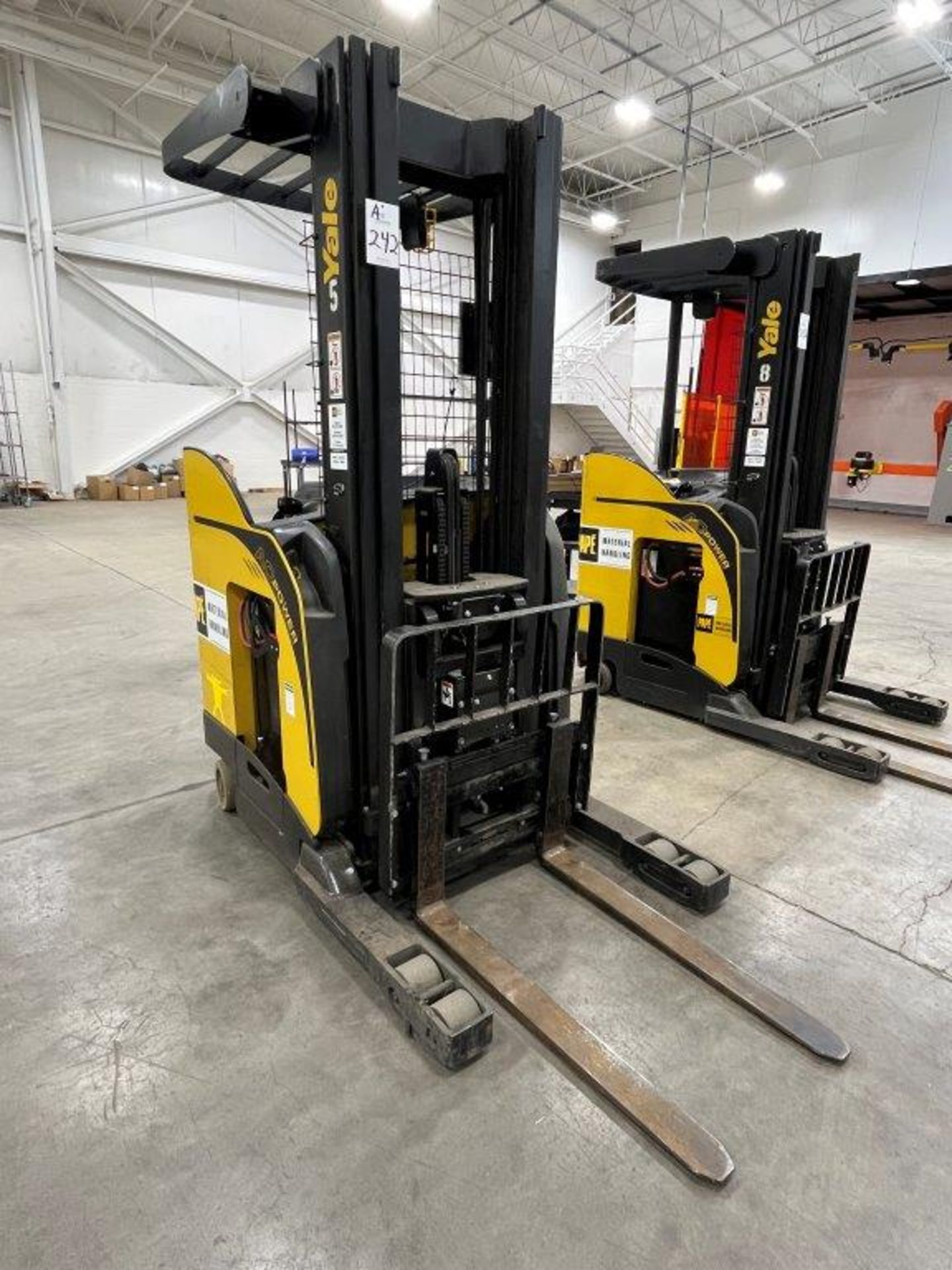 Yale NR035DBNL24TE095 3,500-Lb Electric Reach Stand Up Forklift,