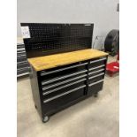 Husky (10) Drawer Rolling Wood Top Tool Chest