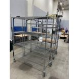 (4) Assorted Rolling Wire Metro Racks