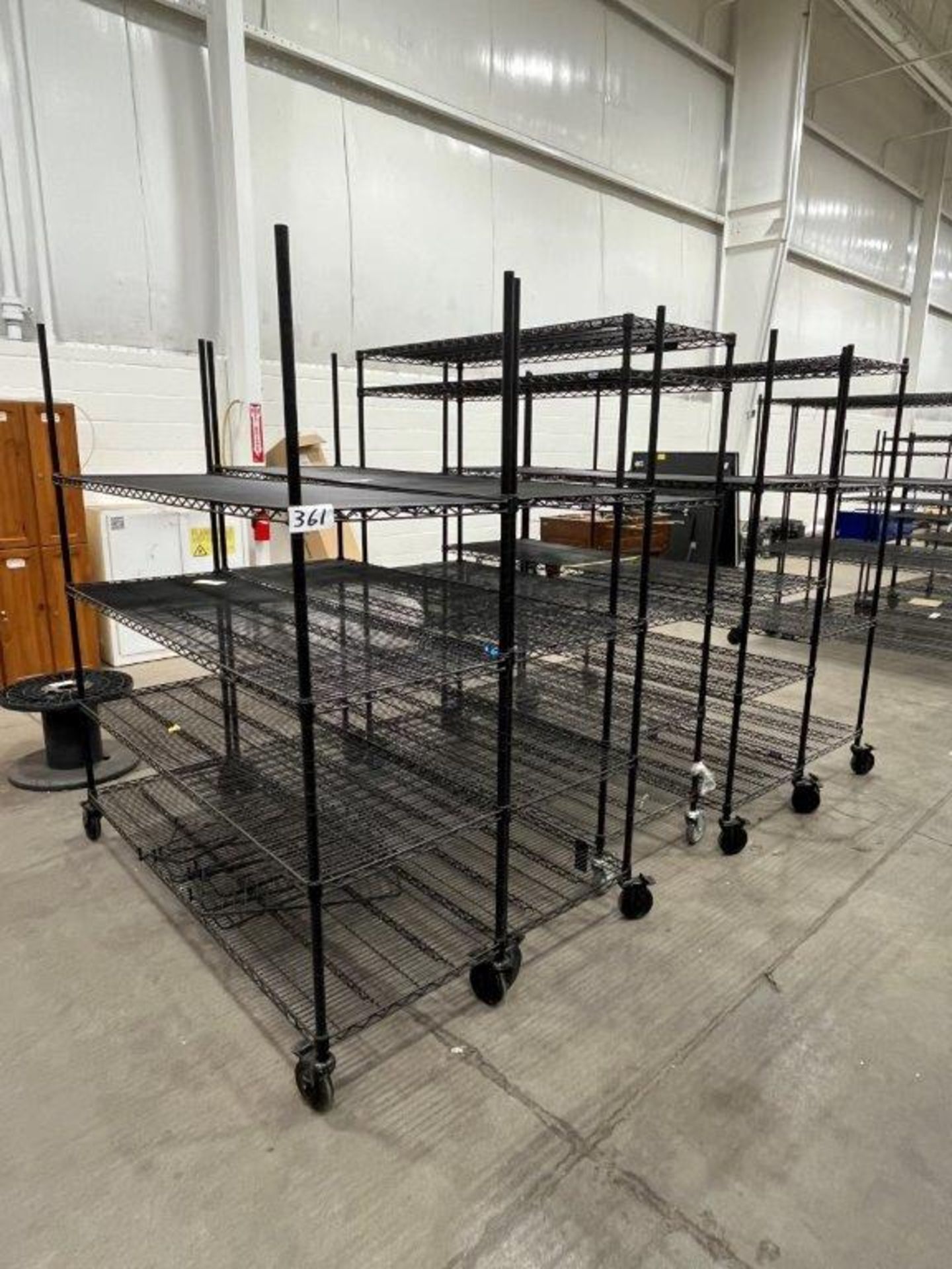 (5) Assorted Rolling Wire Metro Racks