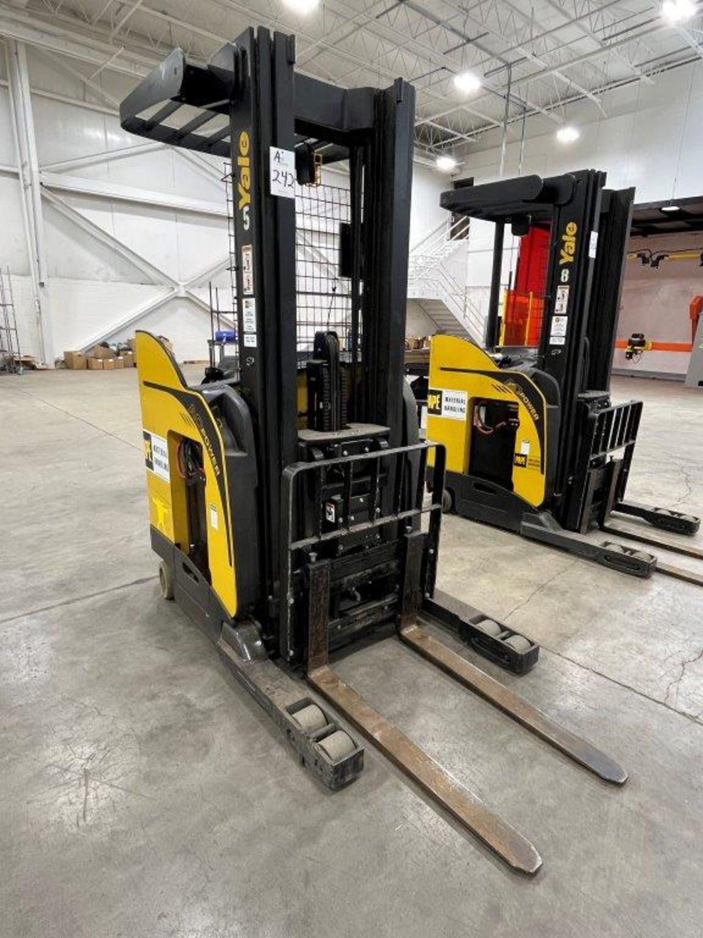 Yale NR035DBNL24TE095 3,500-Lb Electric Reach Stand Up Forklift, - Image 2 of 10