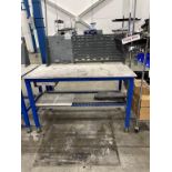 Workbench 61" x 31" with Bin Holder Back